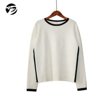 Women sweater White Crew Neck women fashion sweaters winter knit sweater for womens